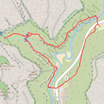 Emerald Pools Loop GPS track, route, trail