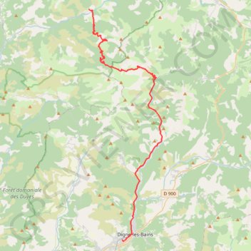 Bayons Dignes les bains GPS track, route, trail