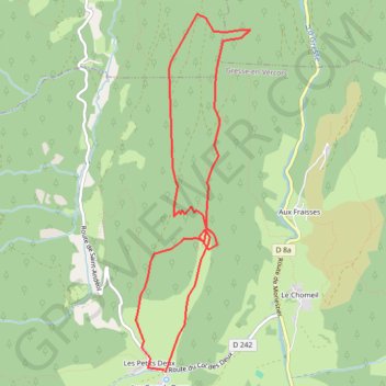 Les cretes de chateau vert GPS track, route, trail