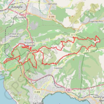 OffRoad Cassis GPS track, route, trail