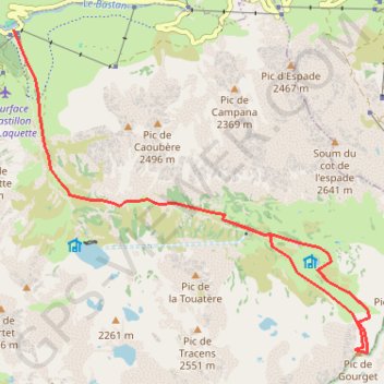 Pic de Gourguet GPS track, route, trail