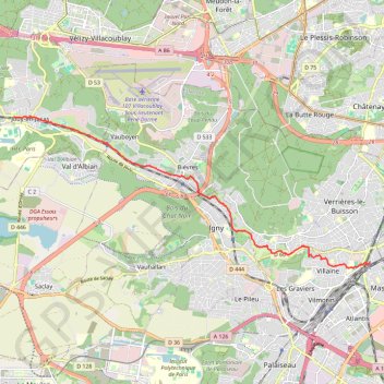 De Massy-Verrières à Jouy-en-Josas GPS track, route, trail