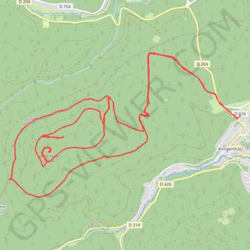 Klingenthal Boersch - Col du Heidenkopf GPS track, route, trail
