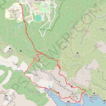 Calanques de Sugiton et de Morgiou GPS track, route, trail