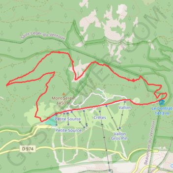 Mont serein, Le contrat GPS track, route, trail