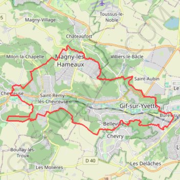 Bures-sur-Yvette - Château de Méridon GPS track, route, trail