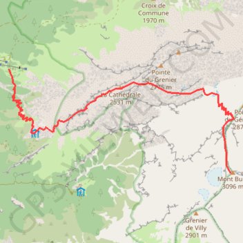 Buet par Grenairon GPS track, route, trail