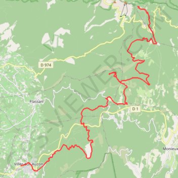 Ventoux Sud - Villes-sur-Auzon GPS track, route, trail