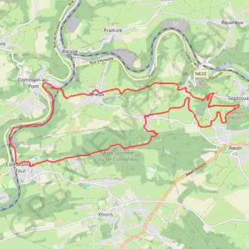 ONEUX - Province de Liège - Belgique GPS track, route, trail