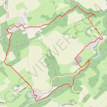 Jenneret - Province du Luxembourg - Belgique GPS track, route, trail