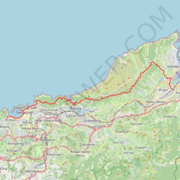 Camino del Norte: Irun - San Sebastián GPS track, route, trail