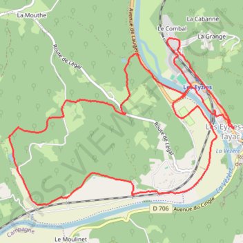 Randonnée autour des Eyzies-de-Tayac GPS track, route, trail