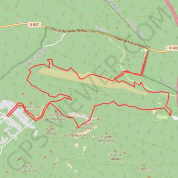 Croix Saint-Jérôme - Fontainebleau GPS track, route, trail