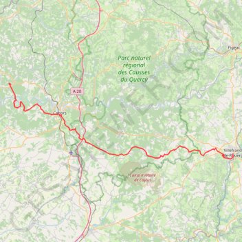 Villefranche -Labastide du vert GPS track, route, trail