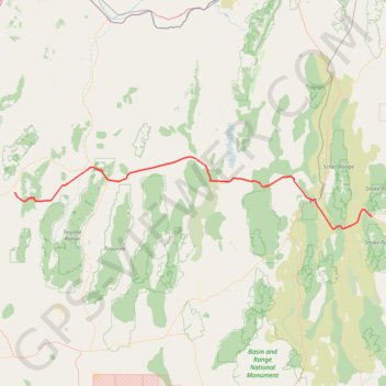Day 2: Dispersed to Sacramento Pass BLM Area just west of Baker, NV GPS track, route, trail