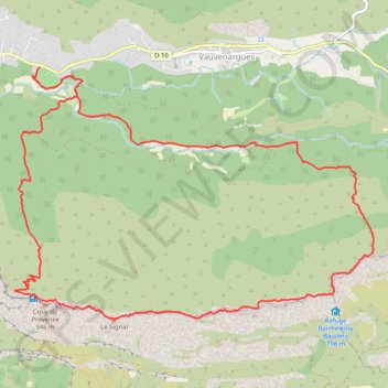 Le Signal, Montagne Sainte-Victoire GPS track, route, trail