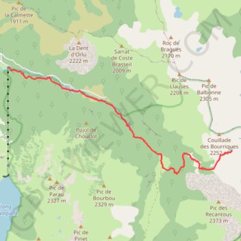Étang de Baxouillade GPS track, route, trail