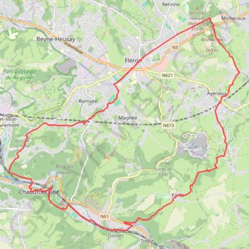 Chaudfontaine GPS track, route, trail