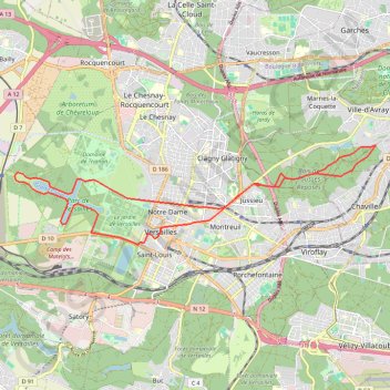 Sèvres - Versailles GPS track, route, trail