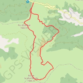 Le Pic de la Journalade GPS track, route, trail