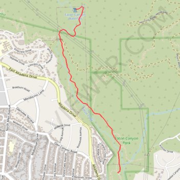 Eaton Canyon Waterfall GPS track, route, trail