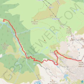 Pic de Séron GPS track, route, trail
