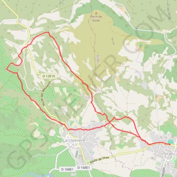 Siran, La Livinière, Calamiac GPS track, route, trail