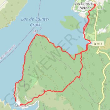Bauduen-Les Salles GPS track, route, trail