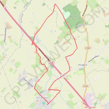 Circuit du Bois de Saint-Acaire - Winnezeele GPS track, route, trail