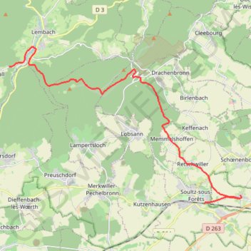 Soultz-sous-Forêt - Mattstall par le GR 531 GPS track, route, trail