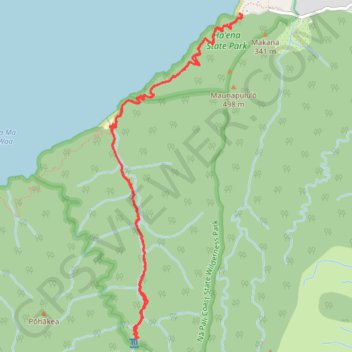 Hanakapi'ai Falls (Kauai Island) GPS track, route, trail