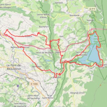 Lac d'Aiguebelette GPS track, route, trail