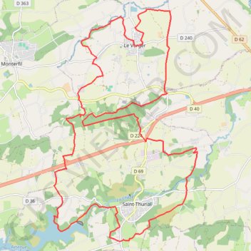 Le Verger GPS track, route, trail