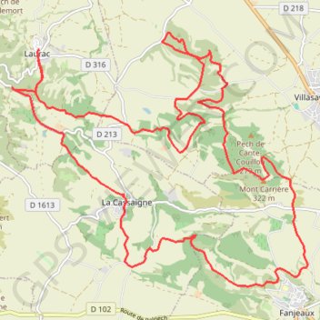 Laurac Fanjeaux GPS track, route, trail