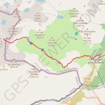 Pic de Siscaro GPS track, route, trail