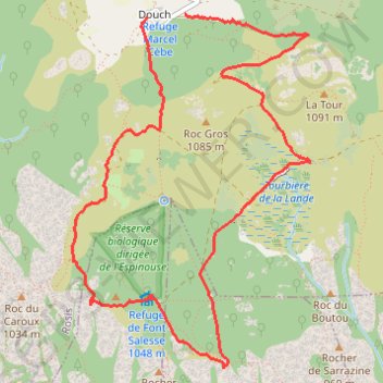 Douch - Caroux GPS track, route, trail