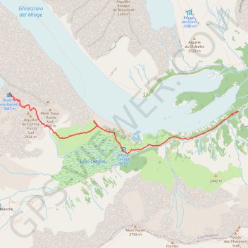 Petit Mont Blanc - Marche d'approche GPS track, route, trail