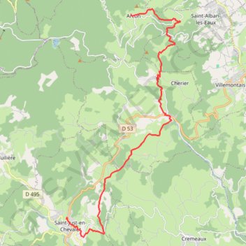 D'arcon à Saint-Just-en-Chevalet GPS track, route, trail