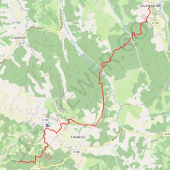 La voie d'Arles de Lacommande à Oloron GPS track, route, trail