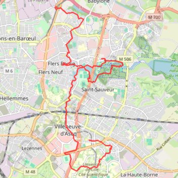 Villeneuve d'Ascq GPS track, route, trail