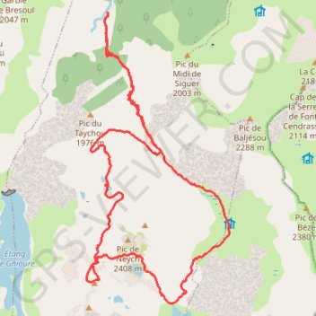 Pic des redouneilles en boucle GPS track, route, trail