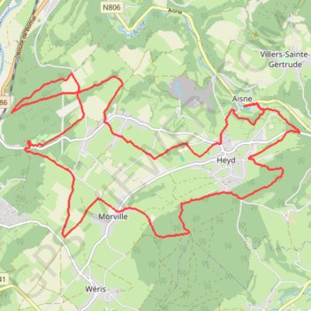 Aisne - Province du Luxembourg - Belgique GPS track, route, trail