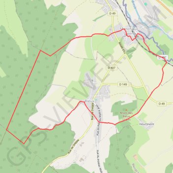 Circuit du Mont Rôti - Monchaux-Soreng GPS track, route, trail