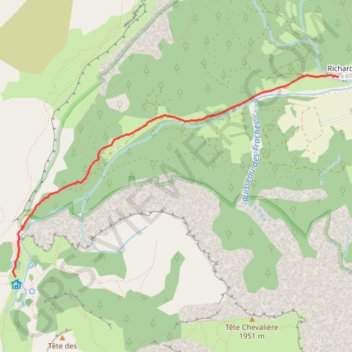 Pas de l'Aiguille depuis Richardière GPS track, route, trail