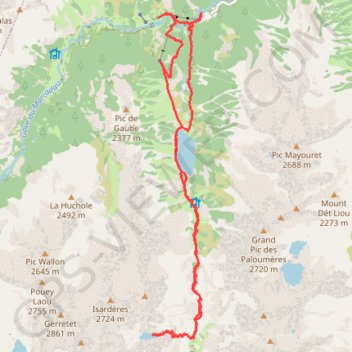 Lac de chabarrou GPS track, route, trail