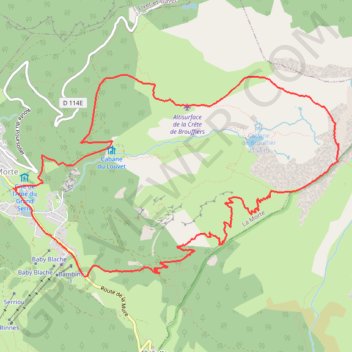 Aretes et cretes du Brouffier GPS track, route, trail