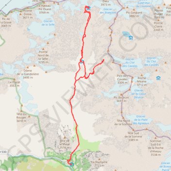 Refuge du promontoire GPS track, route, trail