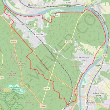 Bois-le-Roi - Avon - Brolles GPS track, route, trail