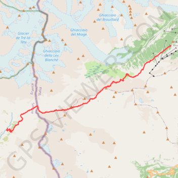 TMB-j4, du refuge des Mottets au refuge Maison Vieille GPS track, route, trail