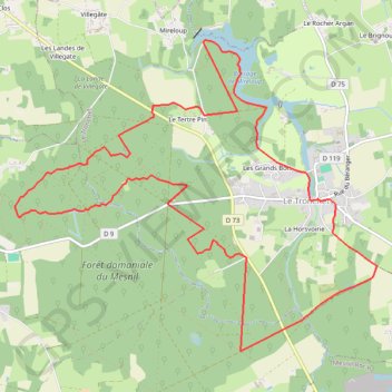 La forêt du Mesnil - Le Tronchet GPS track, route, trail